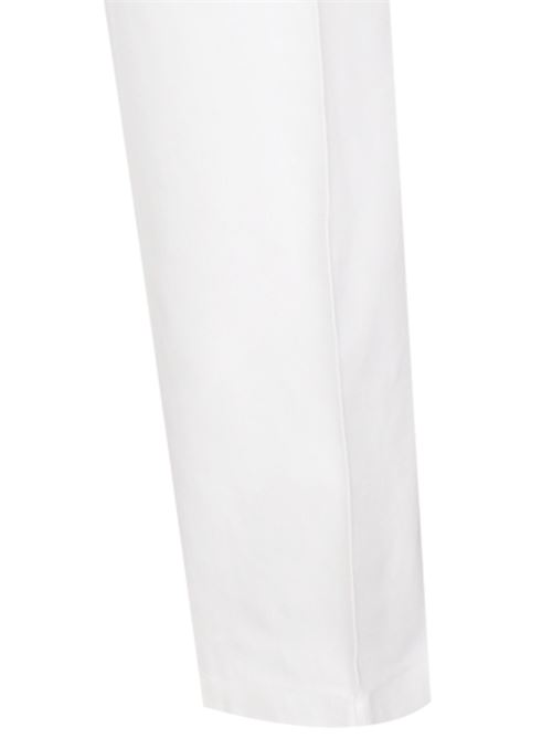 Optical white cotton gabardine pants Jil Sander | J21KA0012J45217100